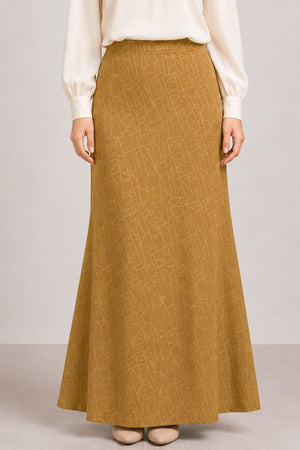 Squa Stretchable Skirt - Dark Khaki