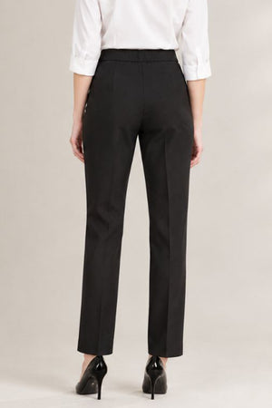 Straight Cut Office Pants - Black