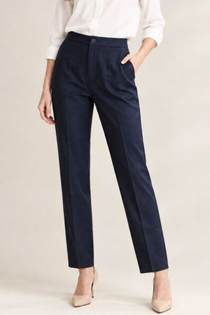Straight Cut Office Pants - Blue