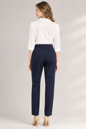 Straight Cut Office Pants - Blue