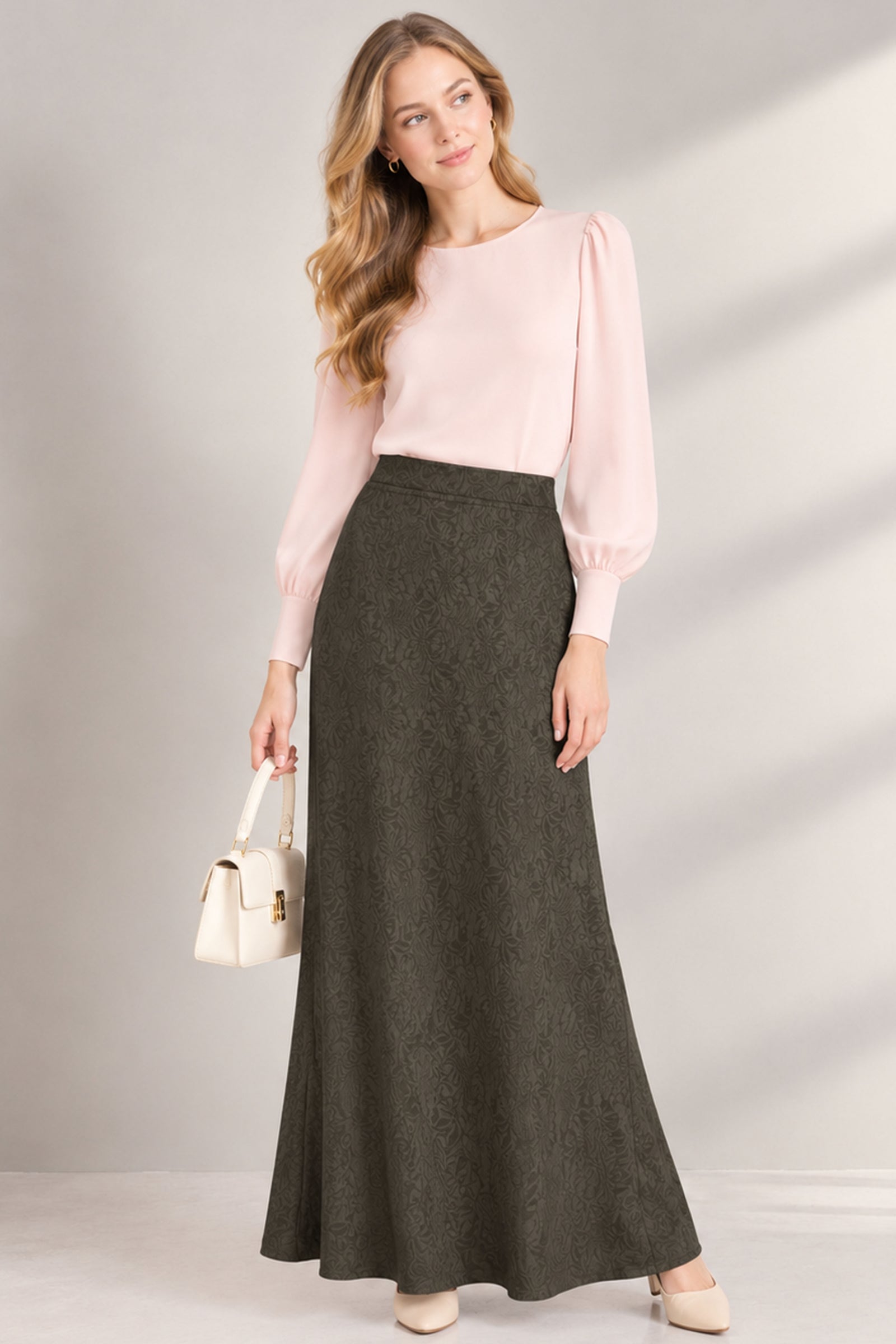 Lauder Stretchable Skirt - Brown