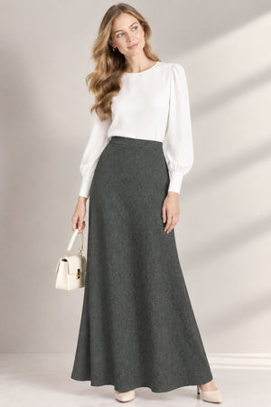 Lauder Stretchable Skirt - Grey