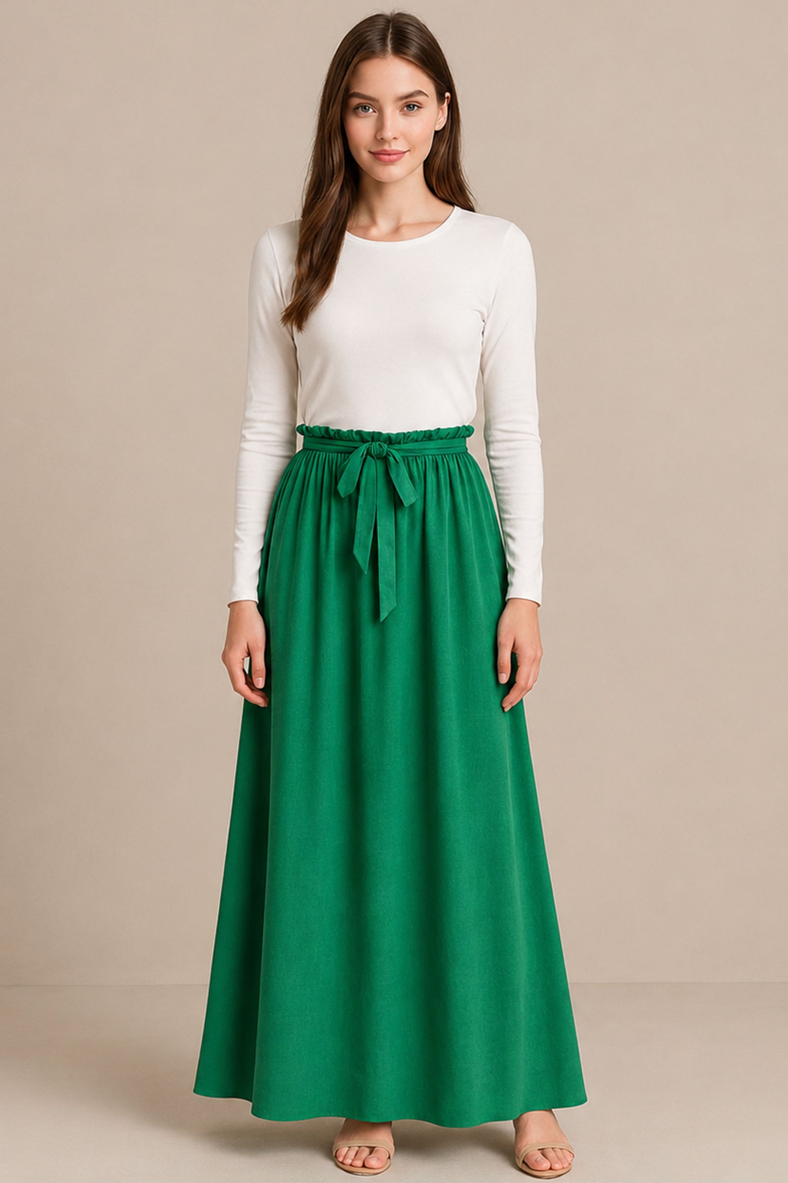 Ruby Chiffon Skirt - Green