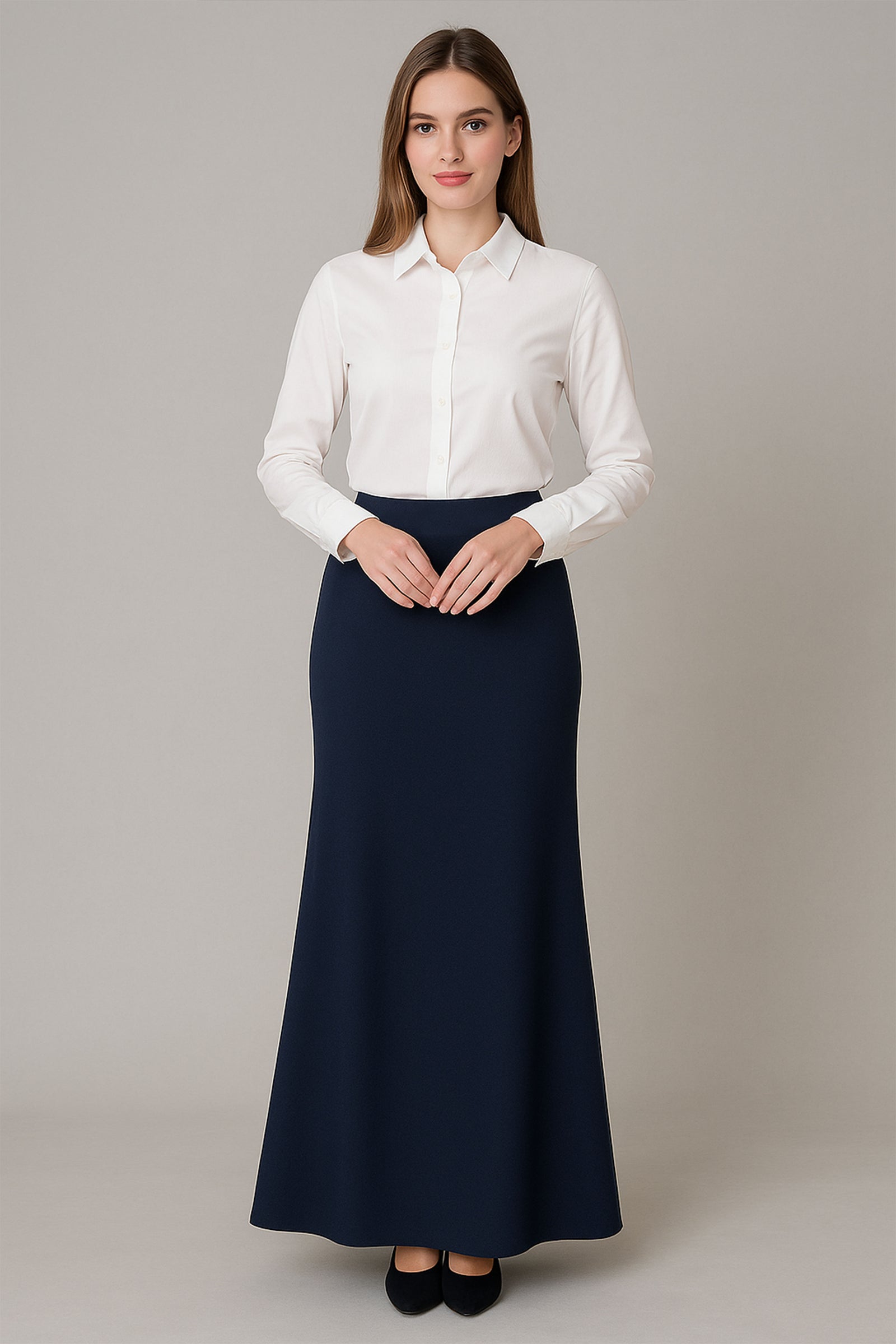Office Skirt - Blue