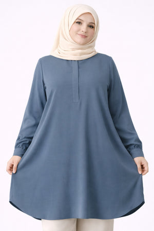 Zipper Long Blouse