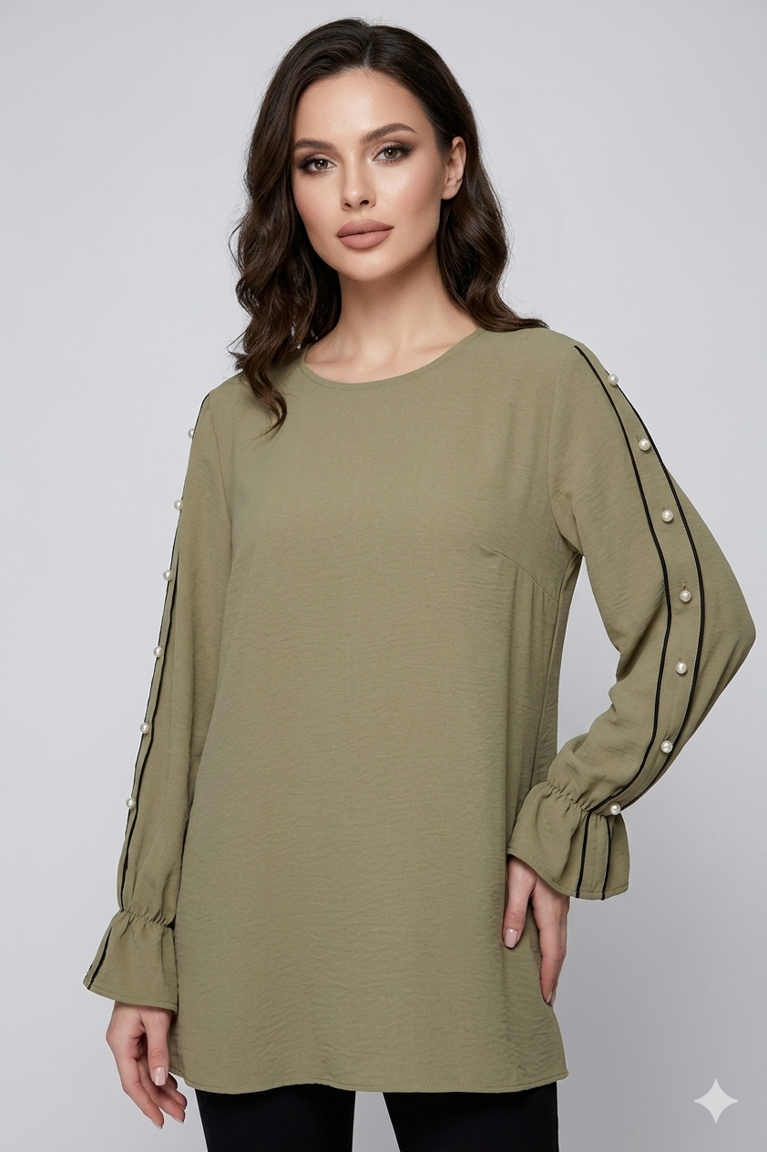 Aera Blouse with Pearl