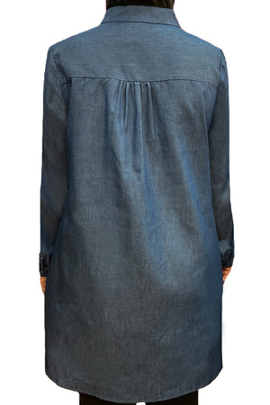 Denim Plain Long Blouse