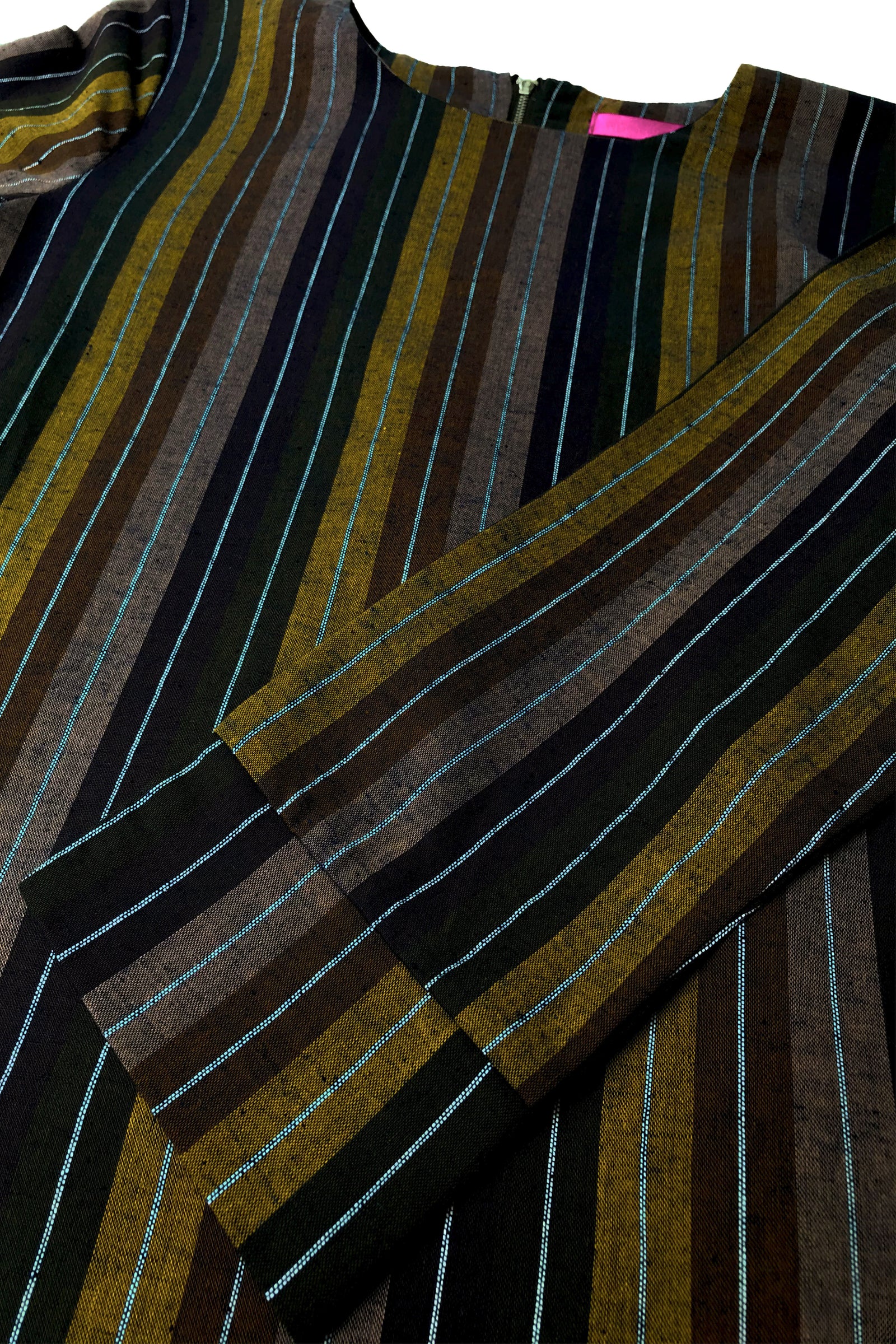 Striped Cotton Linen Long Blouse