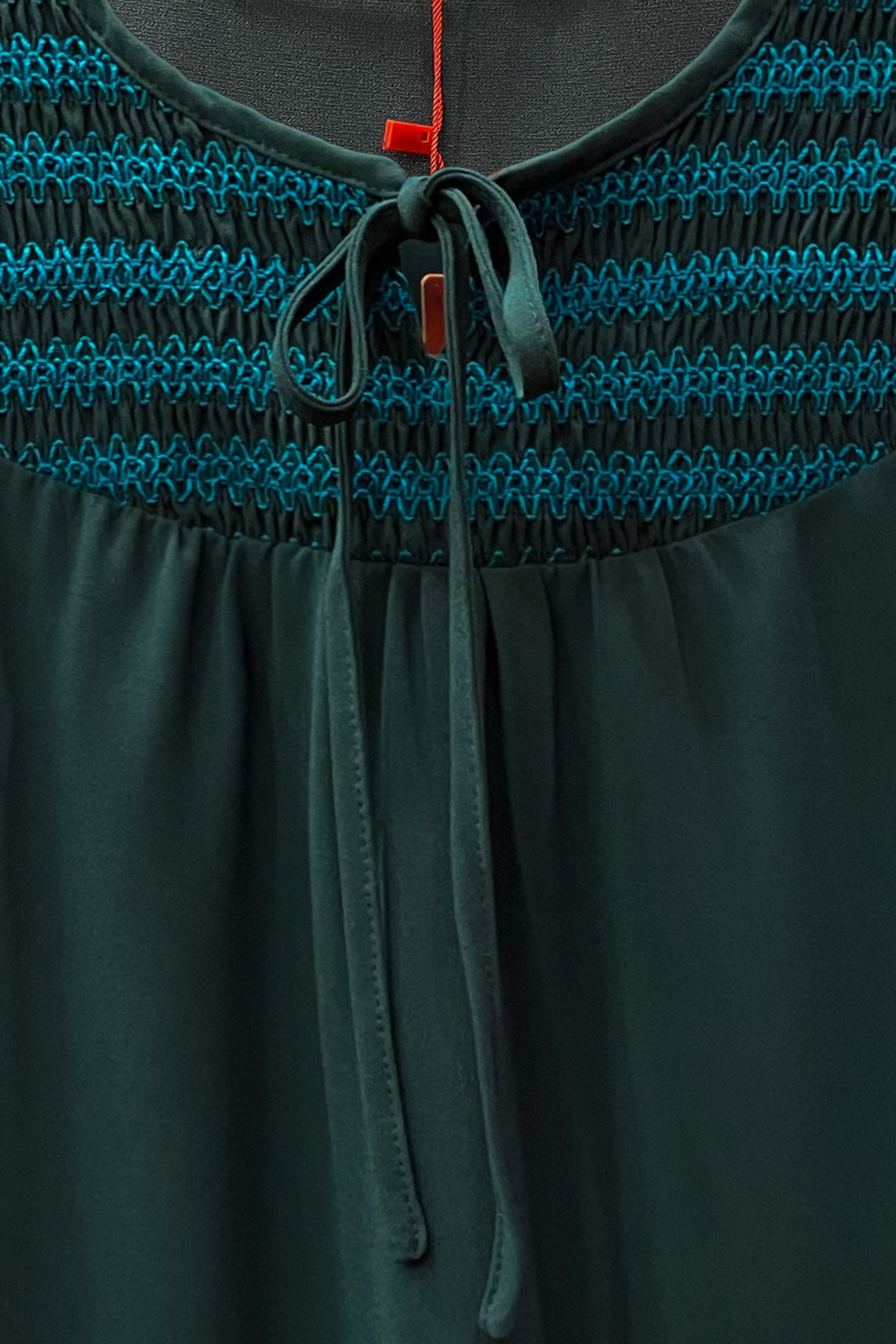Ribbon Knot Blouse - Turquoise