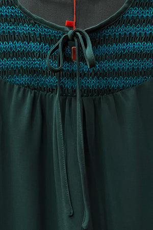 Ribbon Knot Blouse - Turquoise