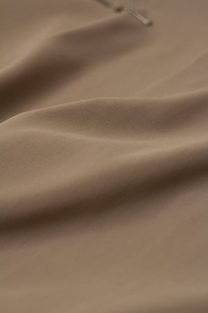 Plain Pants with Zipper Pocket - Khaki