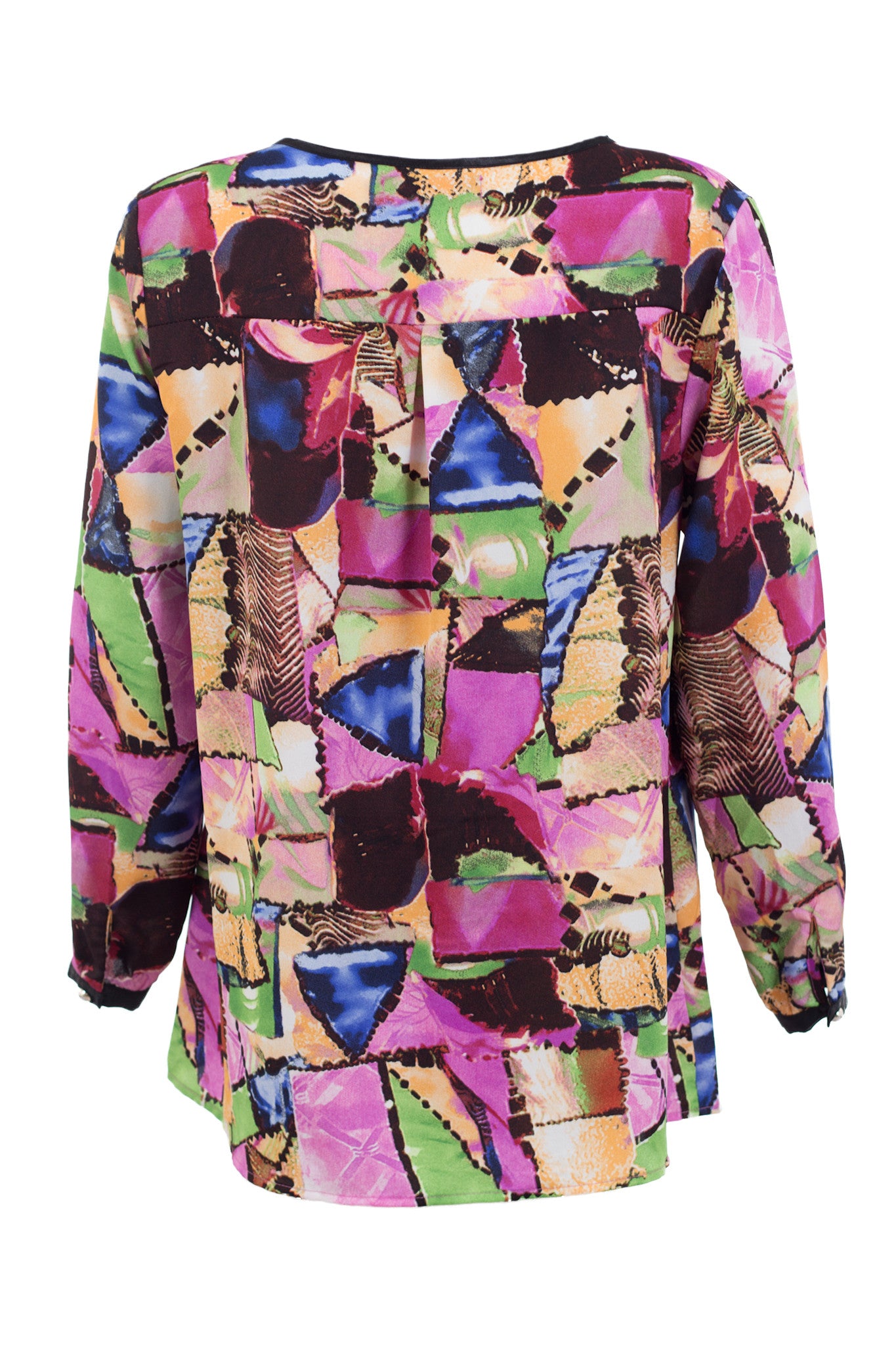 Colorful Round Neck Blouse