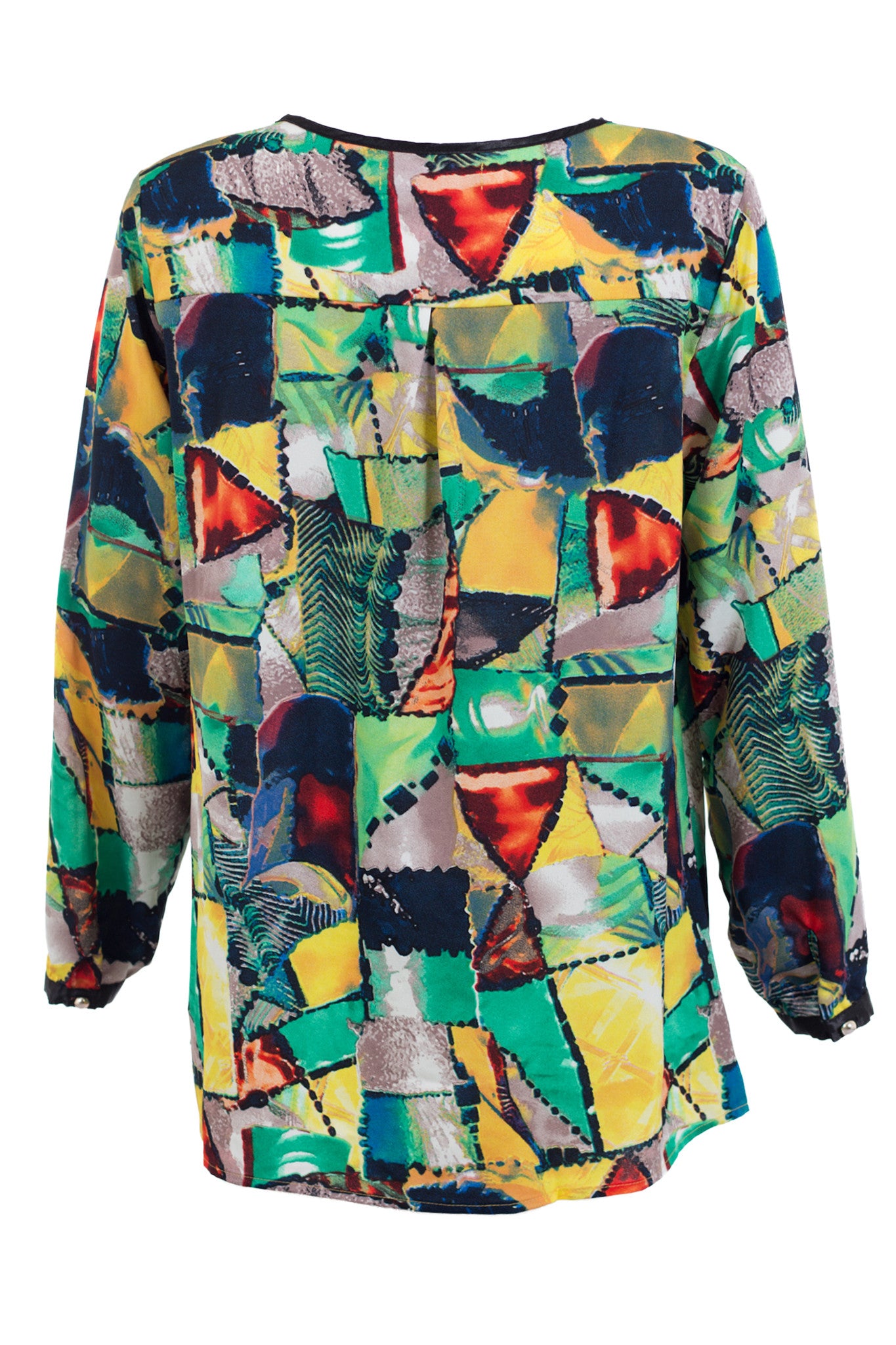 Colorful Round Neck Blouse