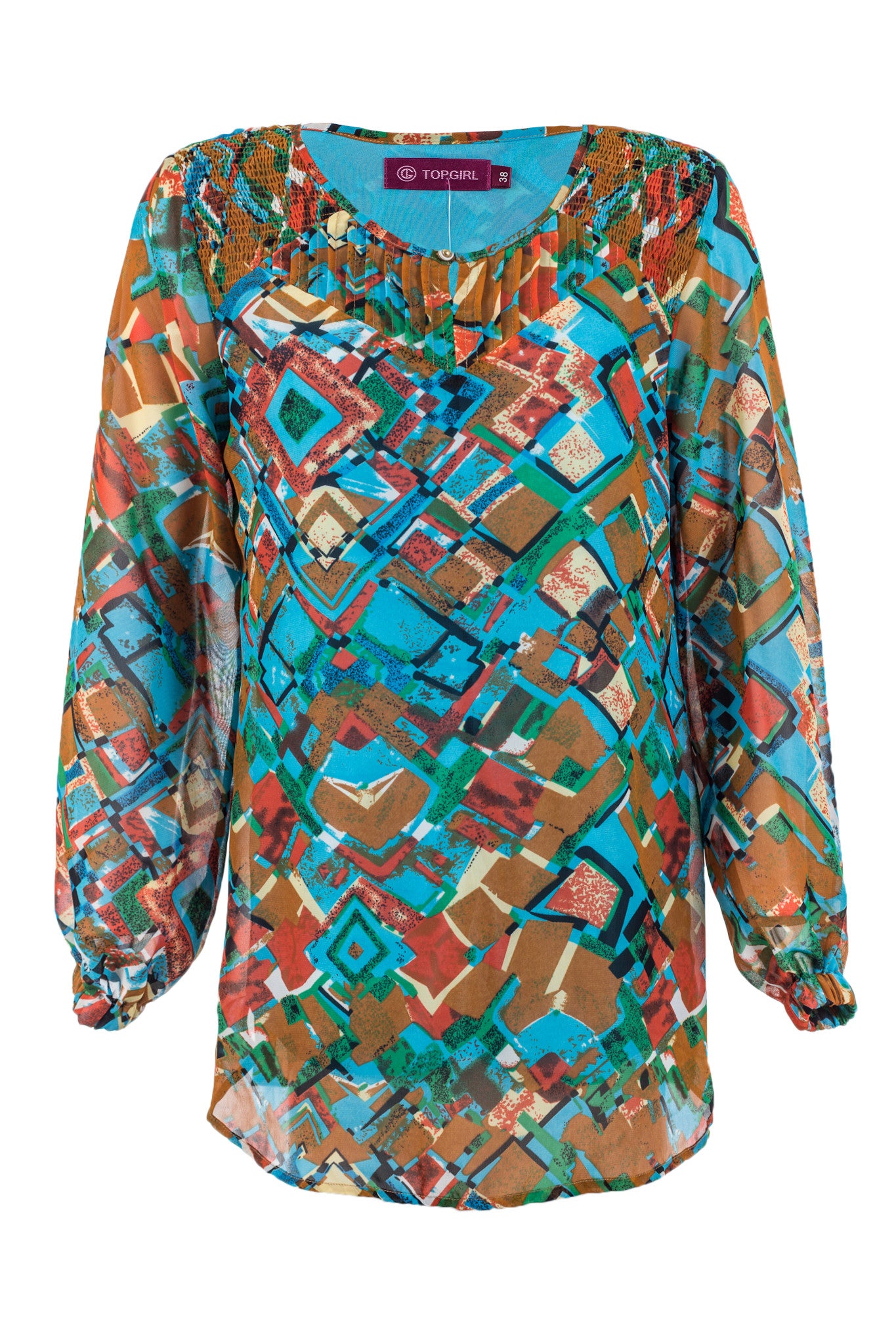 Geo Print Blouse