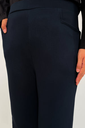 Straight Cut Plain Pants - Blue