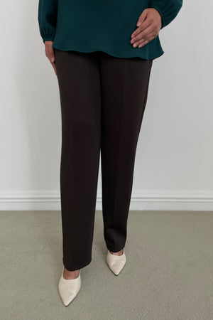 Stretchable Office Pants without Zipper - Brown