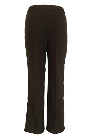 Stretchable Straight Cut Office Pants - Brown