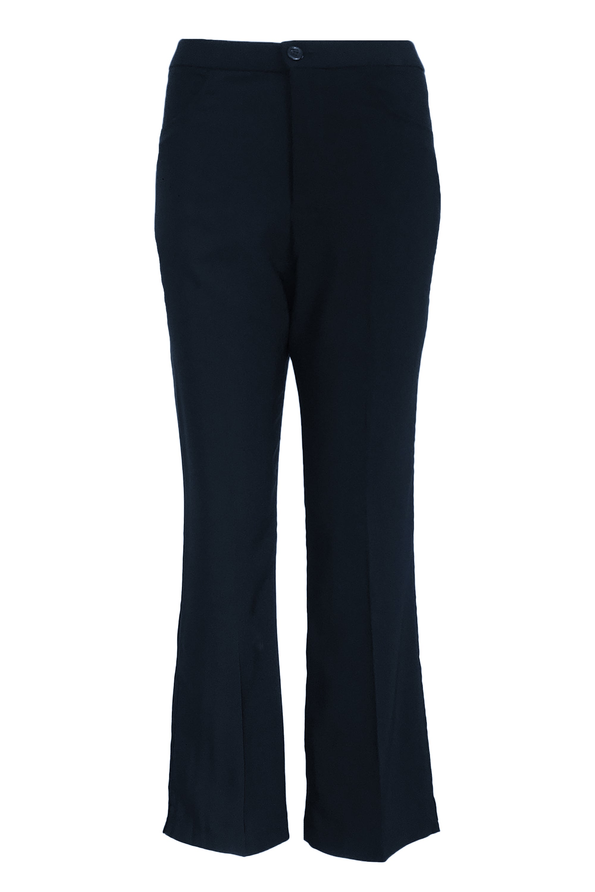 Stretchable Straight Cut Office Pants - Blue