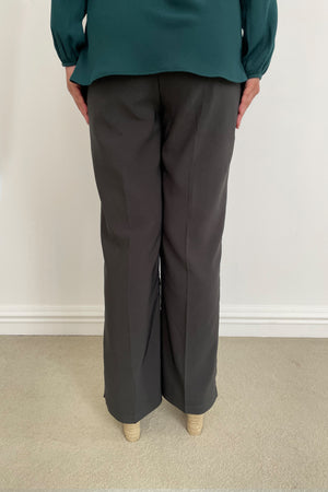 Stretchable Straight Cut Office Pants - Blue