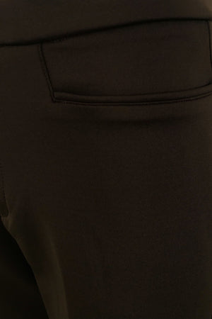 Stretchable Boot Cut Office Pants - Brown