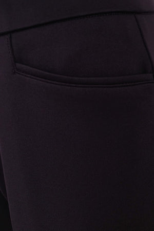Stretchable Boot Cut Office Pants - Purple