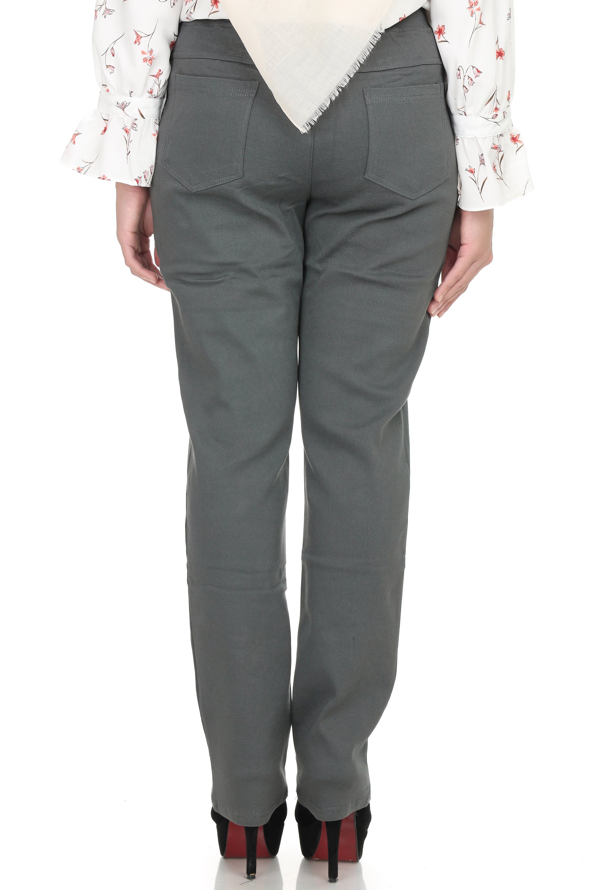 New Pant without Zipper (Thicker Material)- Grey