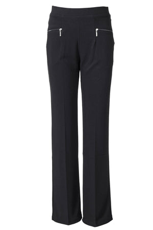 Plain Pants with Zipper Pocket