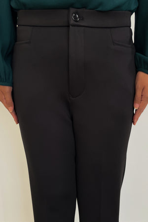 Stretchable Boot Cut Office Pants - Black